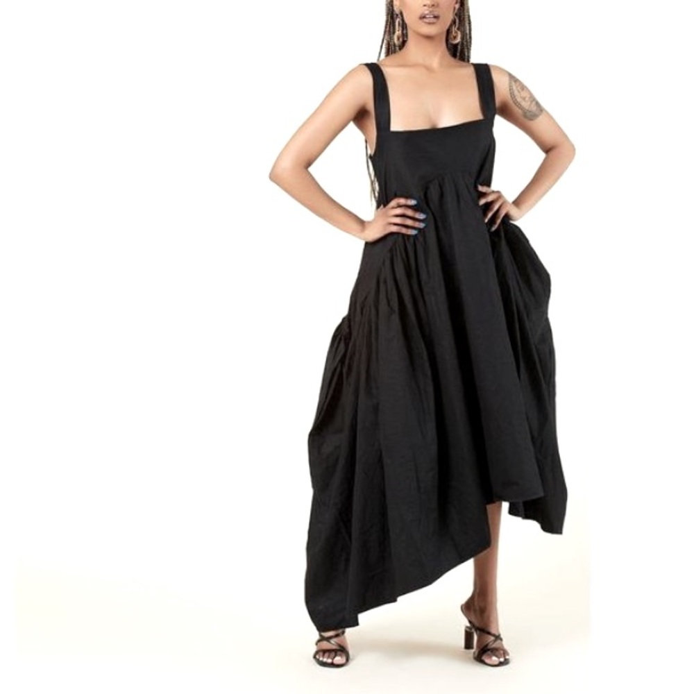 🌍 Black Asymmetric Dress - Brand New. US 8 / UK 12